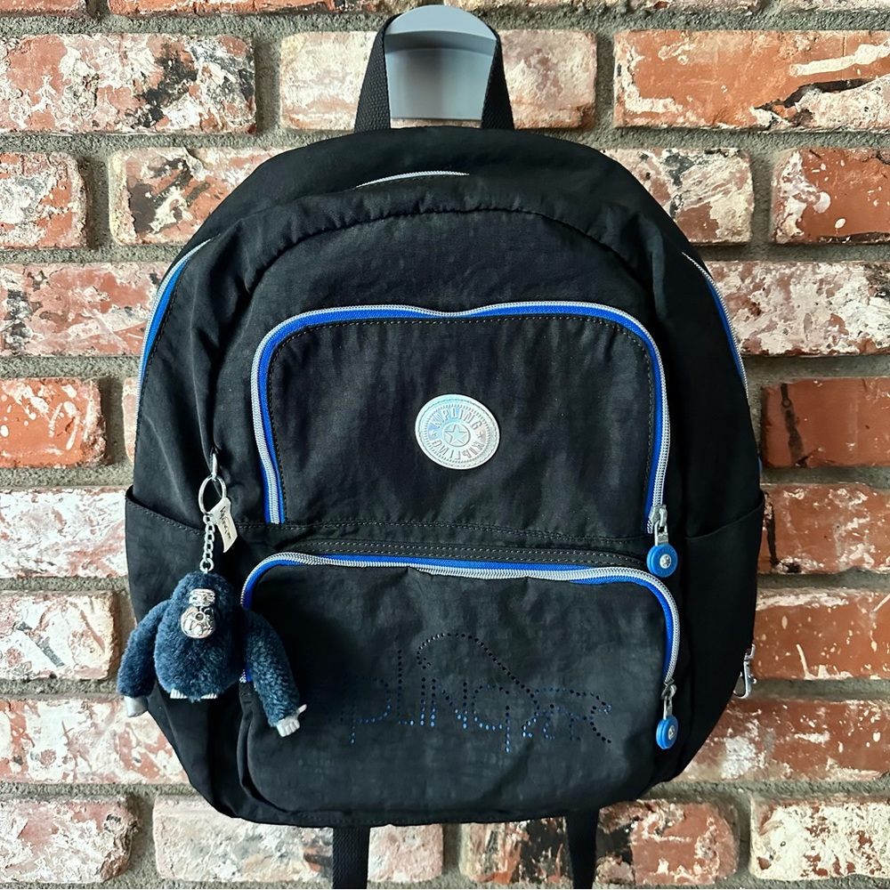 Kipling Goddard Medium Multi Pocket Backpack Blac… - image 1